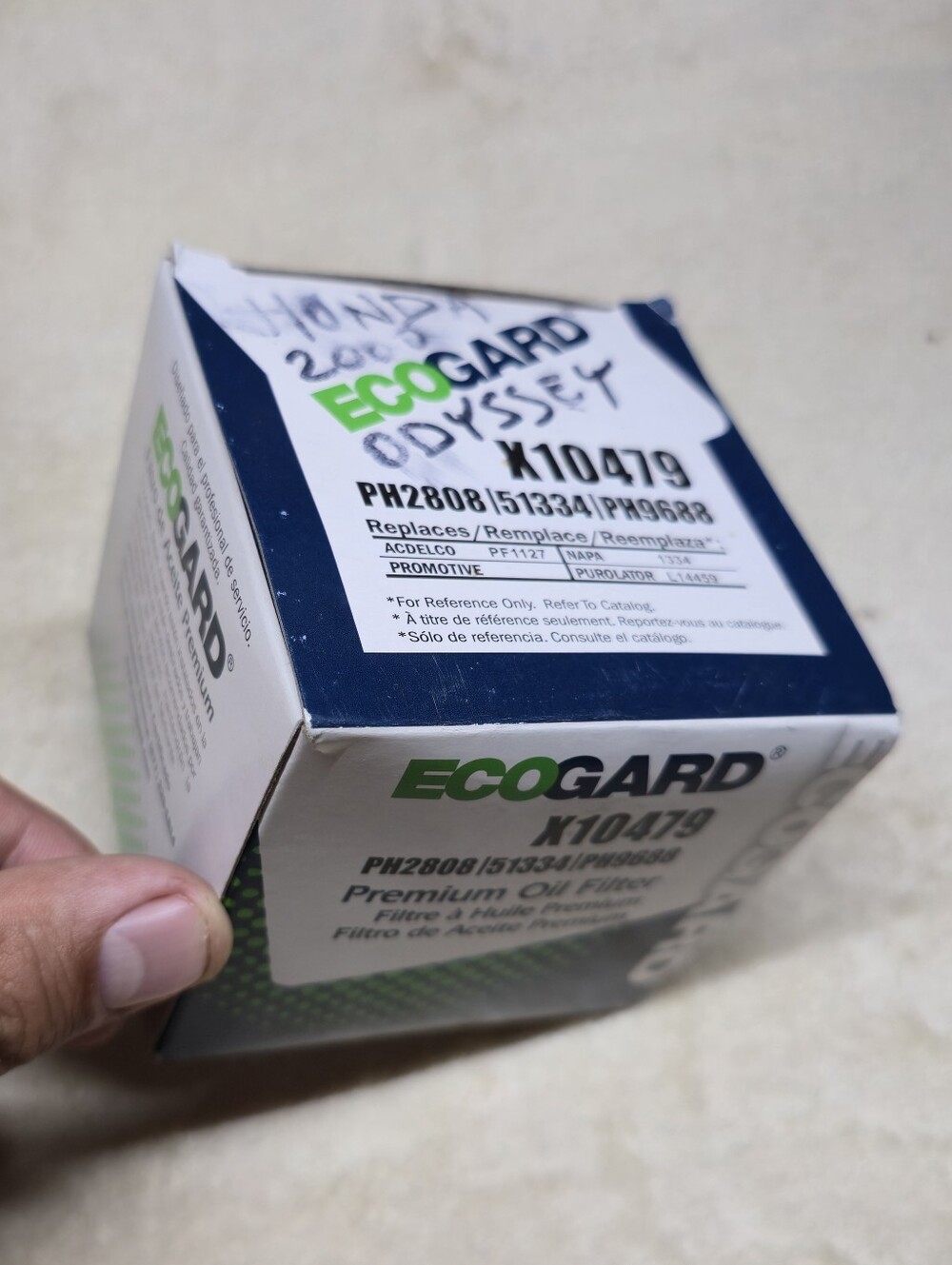 EcoGard Honda Odyssey 2000 Oil Filter X10479 NIP